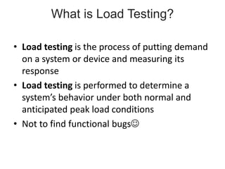 Load testing jmeter | PPTX