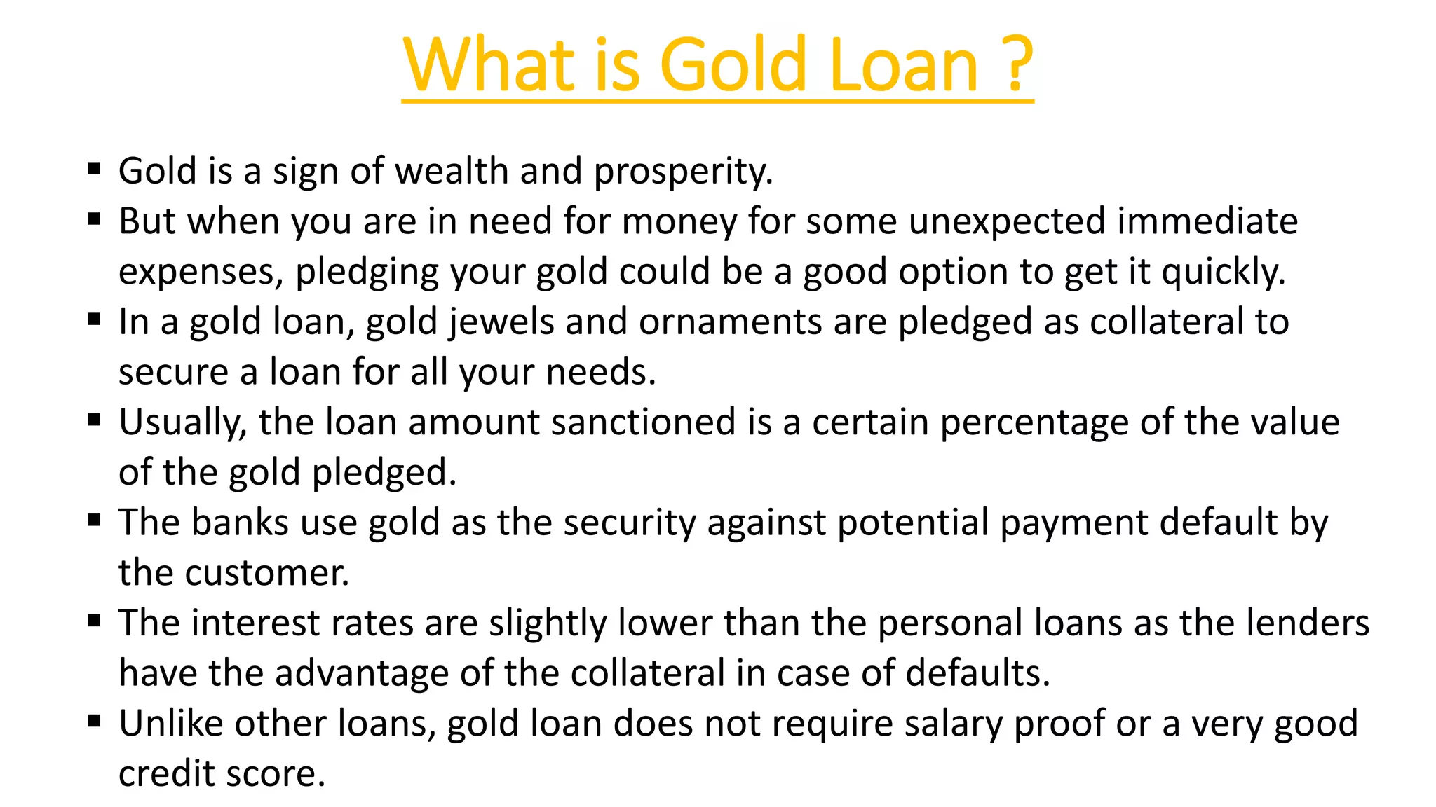 Loan against Gold PPT