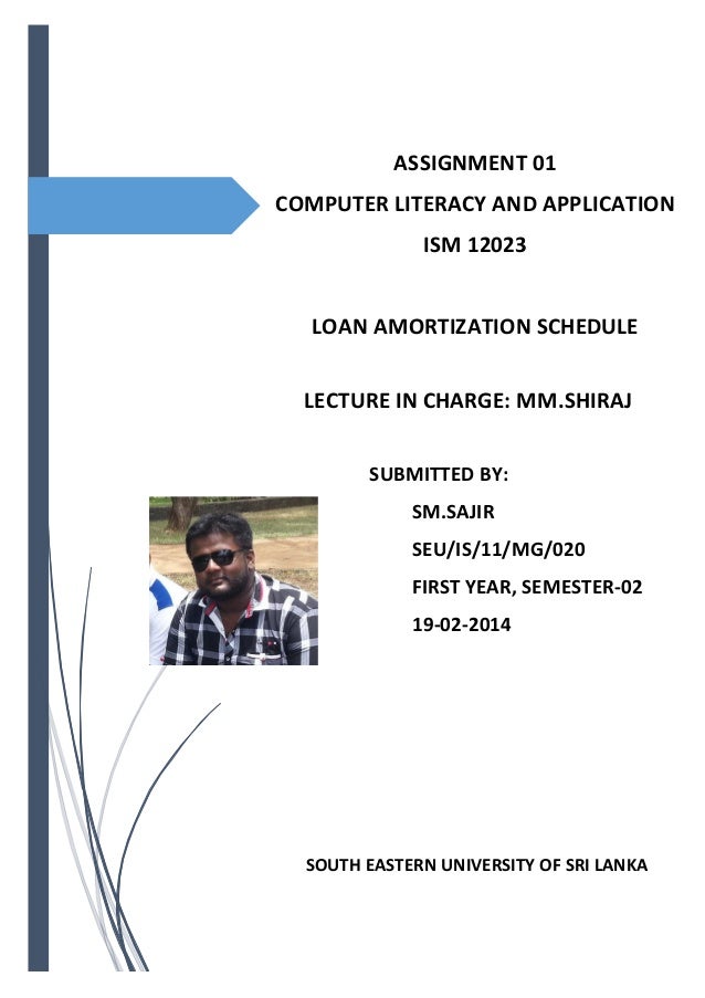 loan amortization schedule