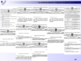 Le strutture esistenti - Diagnosi, prognosi, interventi 
53
 