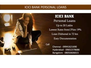 ICICI BANK PERSONAL LOANS
 