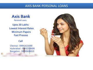 AXIS BANK PERSONAL LOANS
 