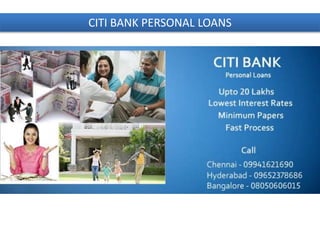 CITI BANK PERSONAL LOANS
 
