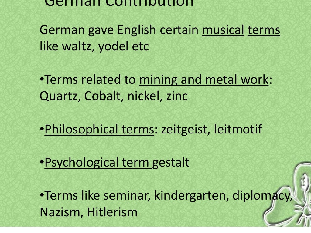 Loan Words in English