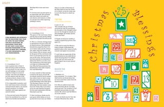 ANTON & DOROTHY CHAN

Grace, Love and Fellowship

S: 1 Corinthians 13:4-7
Love is patient, love is kind. It
does not envy, it does not boast,
it is not proud. It is not rude, it is
not self-seeking, it is not easily
angered, it keeps no record of
wrongs. Love does not delight in
evil but rejoices with the truth.
It always protects, always trusts,
always hopes, always perseveres.

O: It is impossible to practice such
love. God's kind of love is directed
outward toward others, not inward
toward ourselves. It is totally
unselfish, and it goes against our
natural instinct.
A: Pray and ask God for His kind of
love to be manifested in us. But we
need to be humble and obedient.
24

A: Grace reminds us that each day
is lived by the mercy of God. We
are always loved by God no matter
how others treat us. And to enjoy
this grace and love we must walk
in the fellowship of the Holy Spirit.
The theology of grace, love and
fellowship with one another come
from the Trinity. May we be blessed as we truly embrace his grace,
his love and communion with the
Holy Spirit each day.
P: Dear Lord Jesus, thank you for
your grace which allows us to enjoy the love of our God, our Father.

O: People are born for trouble as
readily as sparks fly up from a fire.
(Job 5:7)

A: We need to study the Word in
order to better understand the
painful truths in life. Listen to God's
counsel, and apply it to ourselves.
P: Lord, help me appreciate all the
painful lessons in my sinful life on
earth. Knowing that if I'm faithful
till the end, you will restore all
good things to me in your eternal
kingdom

gs

PETER LOCK

Love

O: This is a common closing prayer
or benediction we hear at the end
of Church service. The trinitarian
benediction prayed by Paul is for
us to rejoice with, aim for restoration, agree with one another, and
live in peace. We are sinners saved
by the grace of The Lord Jesus who
loves us and paid the price for our
sins on the cross. The love of God
has been poured on us because of
what Jesus did for us on the cross.
The communion of the Holy Spirit
is to help us to fellowship with
God. Why did Paul pronounce the
benediction in the order of grace,
love and fellowship?

S: Job 5:17, 18
“But consider the joy of those
corrected by God! Do not despise
the discipline of the Almighty when
you sin. For though he wounds, he
also bandages. He strikes, but his
hands also heal."

si n

CCMC MEMBERS ARE APPROACHING THE MILESTONE FIRST YEAR
OF USING THE SOAP FORMAT
FOR DAILY DEVOTIONS. WE
ENCOURAGE THOSE WHO
DO NOT HAVE A DAILY BIBLE
READING PROGRAMME TO TRY
SOAP. as many will confirm,
it is easy, meaningful, and
life-transforming.

S: 2 Corinthians 13:14
The grace of The Lord Jesus Christ
and the love of God and the fellowship of the Holy Spirit be with you all.

TIM TAN

No such thing as bad karma

es

P: Gracious God, you have given us
an impossible task. We earnestly
seek your help to set aside our
own desires and instincts, so that
we can give love while expecting
nothing in return.

Help us to walk in fellowship of
the Holy Spirit to love one another, to rejoice, to aim for unity, and
to serve the Church to which we
belong.

Bl

Worship Him in awe and reverence.

C hr is tm
as

HUBBLE

SOAP

MASON TAN

Spiritual food

S: Matthew 4:4
Jesus answered, “It is written: ‘Man
shall not live on bread alone, but
on every word that comes from the
mouth of God.’

O+A: We are called to lead a balanced Christian life for our body,
mind and soul. The Scripture is God
breathed and provides our daily
manna. We cannot read the Bible in
an erratic manner.
P: Lord, we thank you for Your daily bread. We praise You. Amen.

25

 