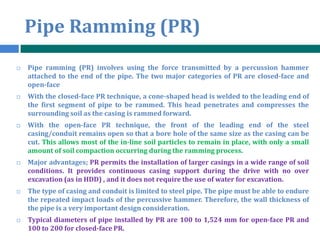 Trenchless Technologies for New Pipe Installations | PDF