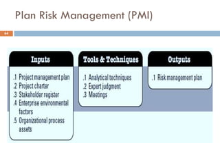 Plan Risk Management (PMI)
64
 