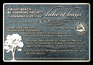 Lake of Bays Association Interpretive Panel - Dwight, ON