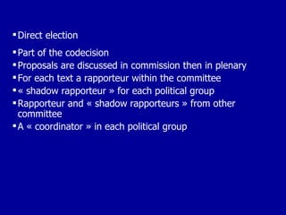 Shadow Rapporteurs introduction to EU LObbying | PPT