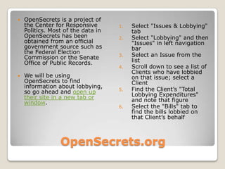 Lobbying tutorial | PPTX