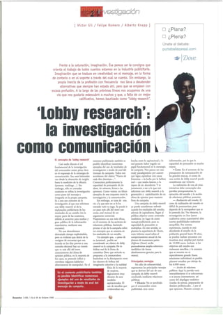 Lobby Research: la investigación como comunicación