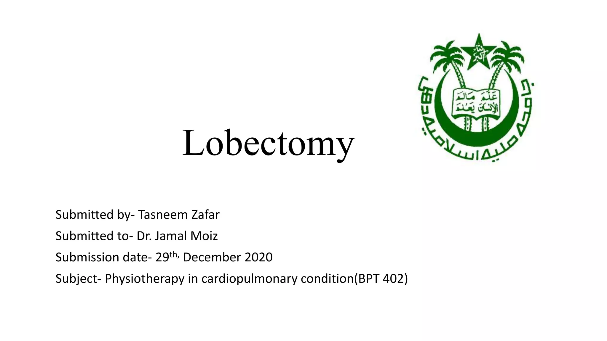 Lobectomy