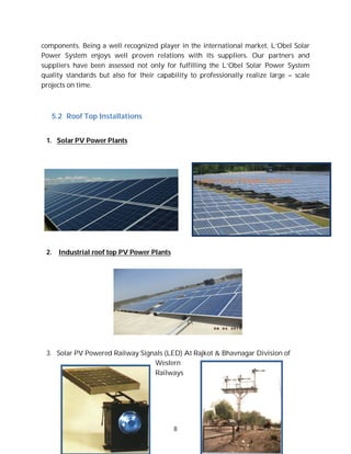 Lobel proposal for 1 mw crystalline pv solar power plant | PDF