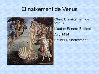 El naixement de Venus ,[object Object]