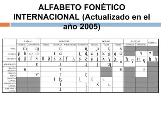 ALFABETO FONÉTICO
INTERNACIONAL (Actualizado en el
          año 2005)
 