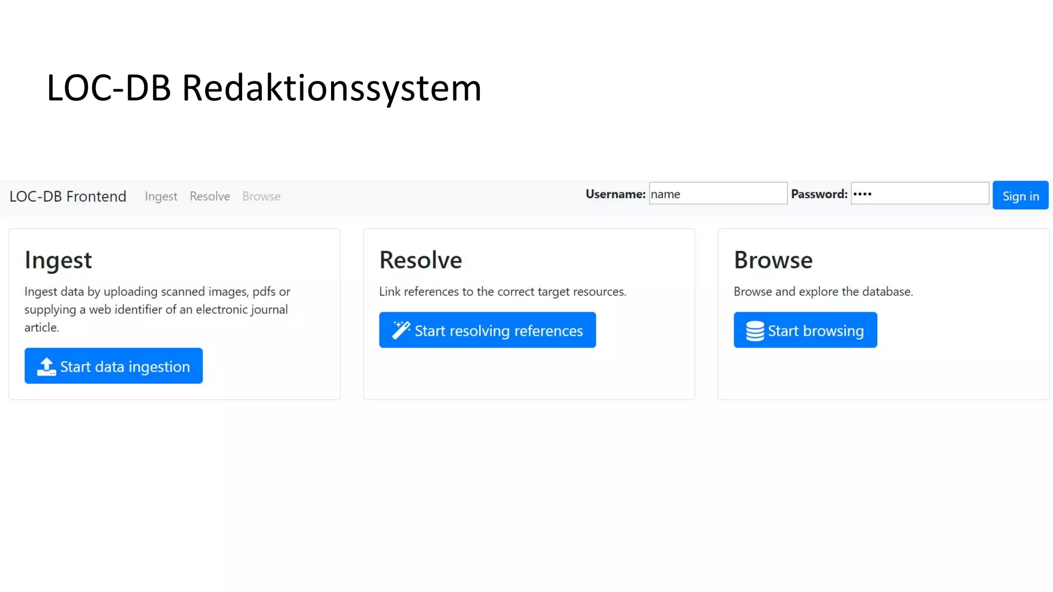 LOC-DB Redaktionssystem