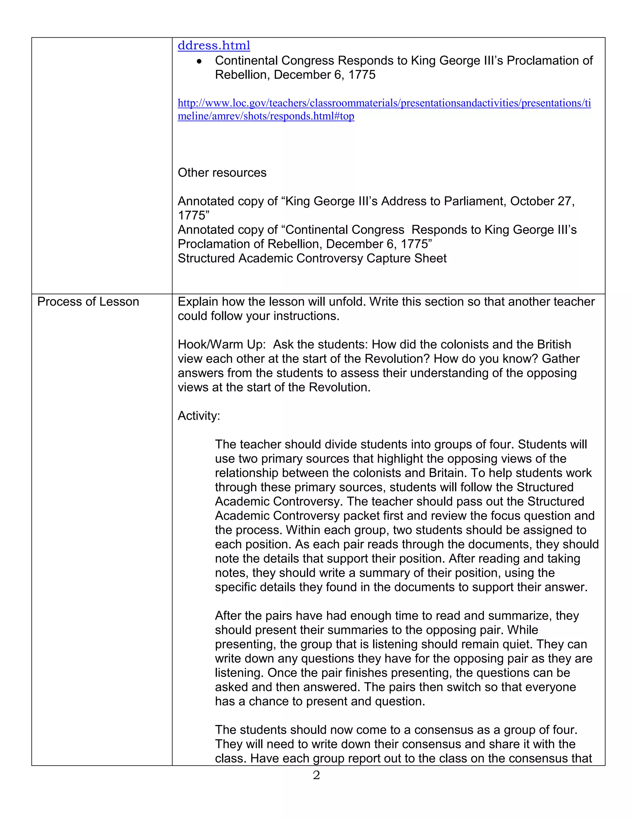Loc lesson-template wissink | PDF