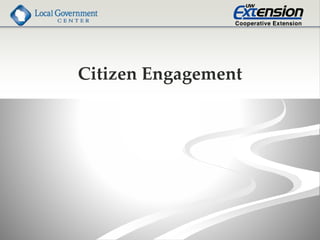 Citizen Engagement
 