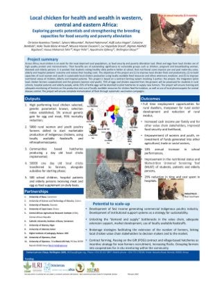 Local chicken for health and wealth in western, central and eastern Africa: Exploring genetic potential and strengthening the breeding capacities for food security and poverty alleviation