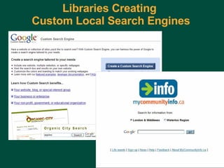 Libraries Creating  Custom Local Search Engines Charles Lyons ( [email_address] com) – Dewey & Main – September 5, 2006 