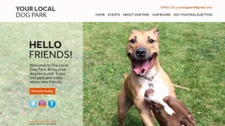 Website redesign for a local dog park website