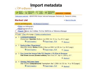 Import metadata 