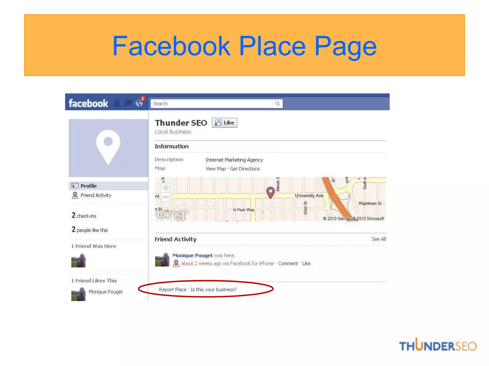Facebook Place Page