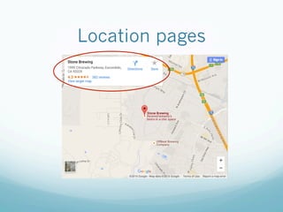 Location pages
 