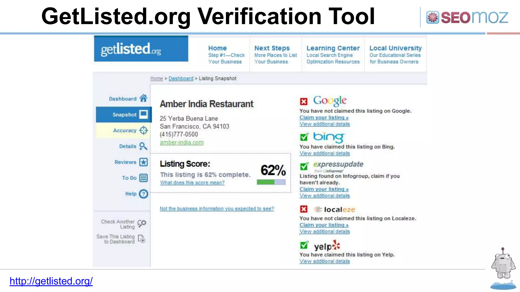 GetListed.org Verification Tool
http://getlisted.org/
 