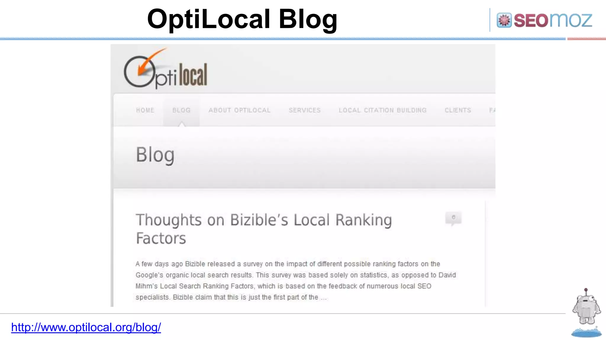 OptiLocal Blog
http://www.optilocal.org/blog/
 
