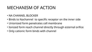 Inner Blocker Comprehensive Overview of Local Anaesthetic Agents: Chemistry ...