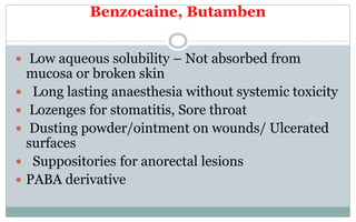 Pharmacotherapy of Local anaesthetic drugs | PPTX