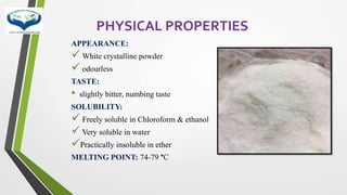 Anesthesia Powder Local anaesthetics | PPTX