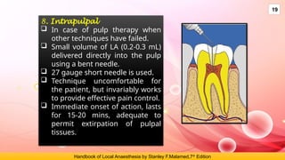 LOCAL ANAESTHETIC TECHNIQUES (1).pptx for dentist | PPTX