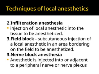 Local Anesthesia Field Block local anaesthic by komal.ppttttttttttttt | PPT