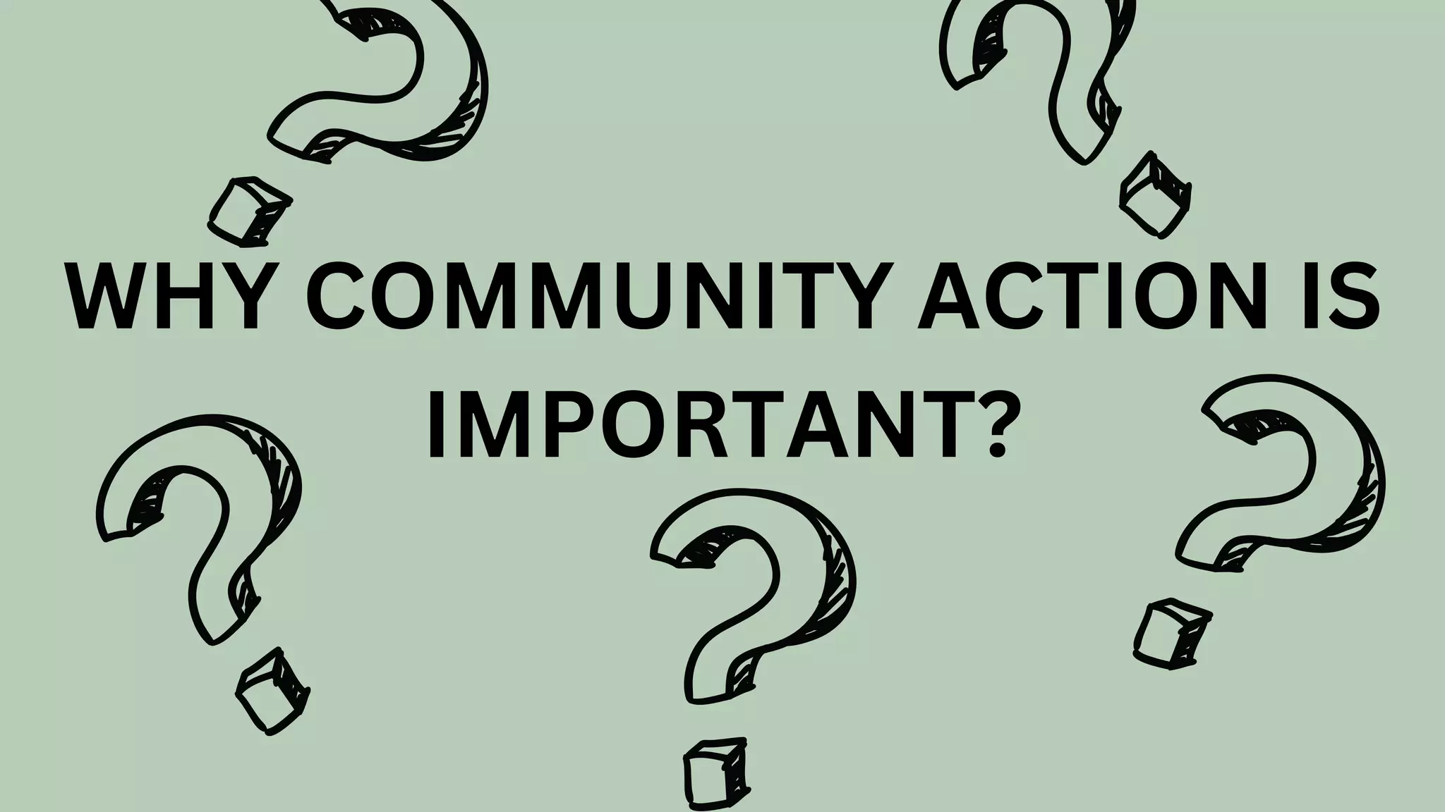 WHY COMMUNITY ACTION IS
IMPORTANT?
 