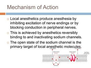 How Local Anesthesia Works Local anesthesia (General Surgery) | PPTX