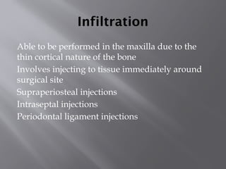Local Infiltration Injection LOCAL ANESTHESIA ITS TYPES/ CLASSIFICATION/ MECHANISM OF ACTION USES ...
