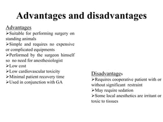 Local anesthesia and nerve blocks in large animals. Slide 7