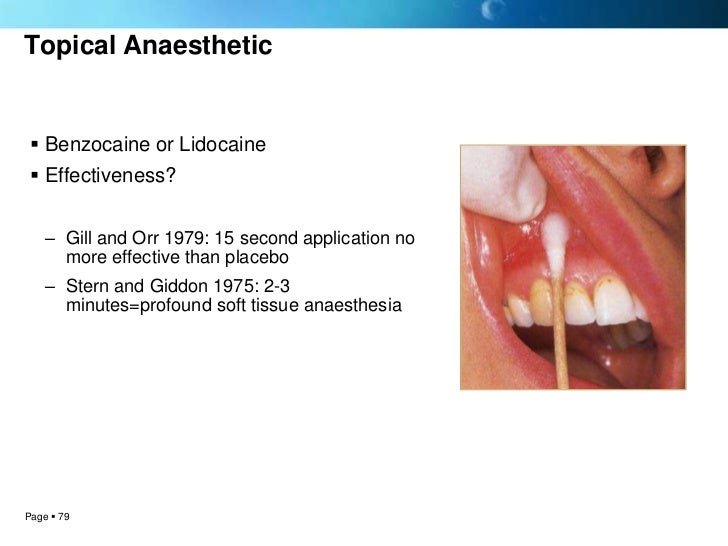 Local anesthesia techniques