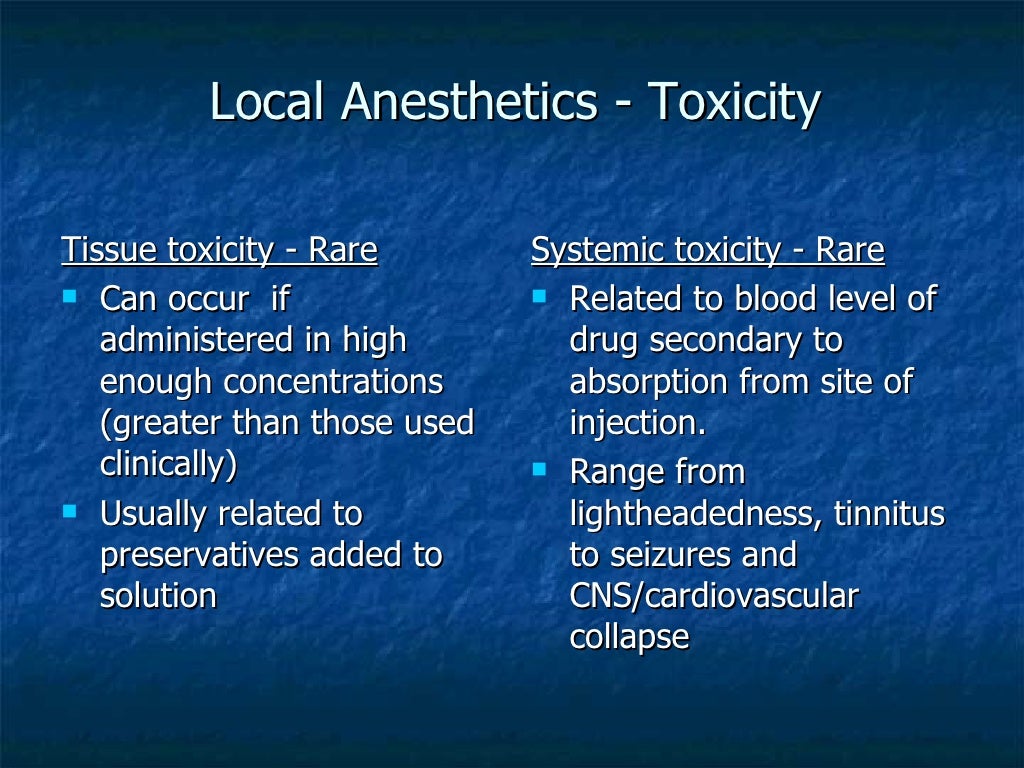 Local Anesthetics