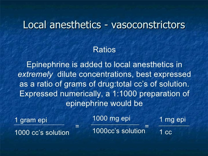 Local Anesthetics