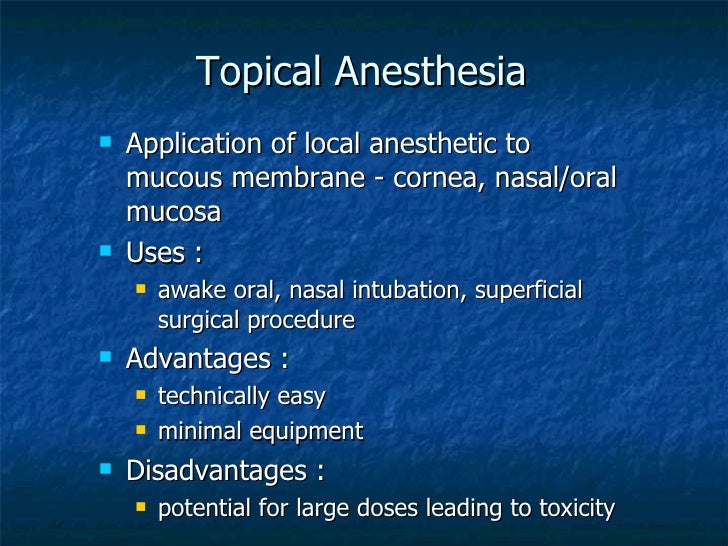 Local Anesthetics