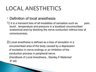 Local anesthetics,drugs, doses,theories, mechanisms | PPT