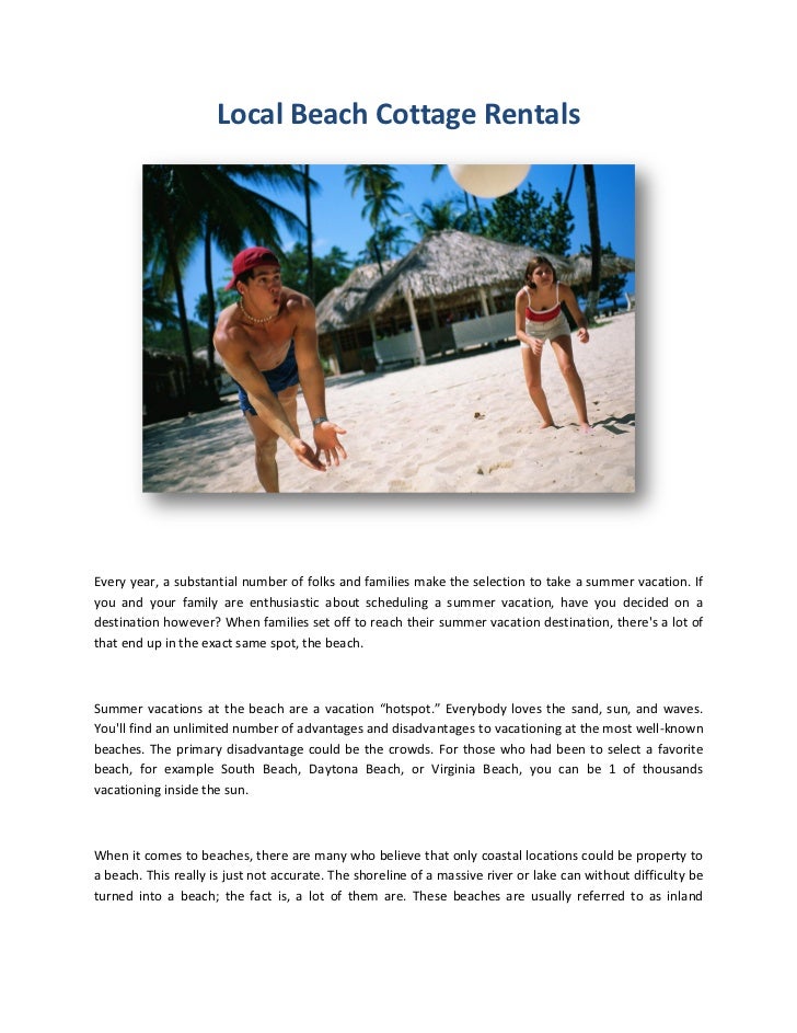 Local Beach Cottage Rentals