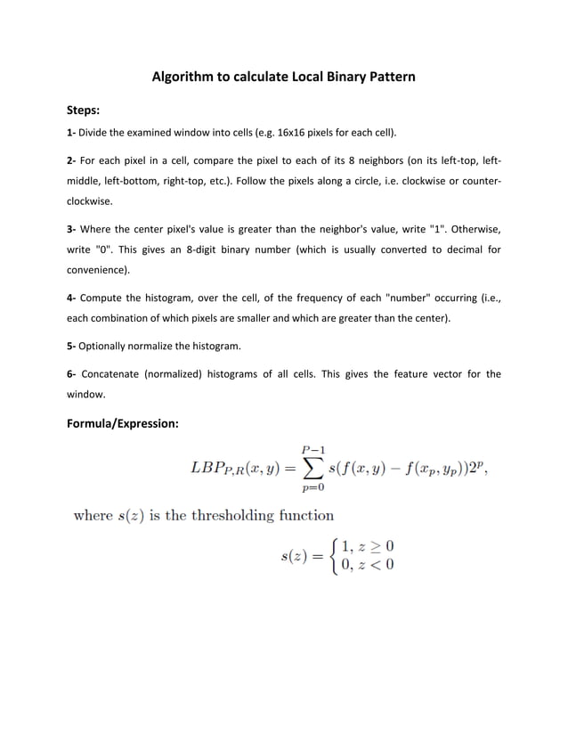 Local binary pattern | PDF
