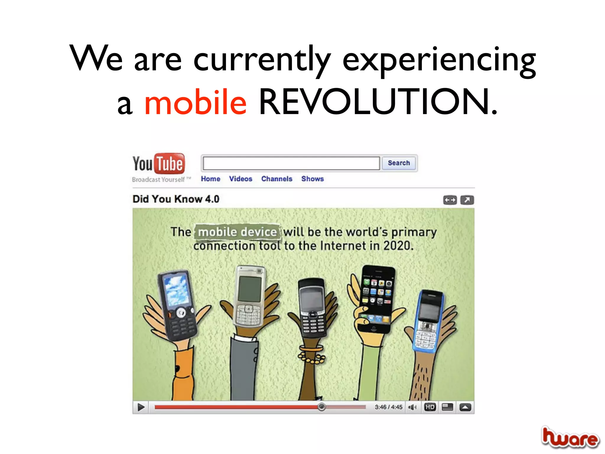 We are currently experiencing
  a mobile REVOLUTION.
 