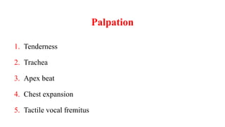 Local chest examination | PPTX