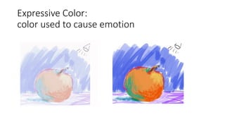 Expressive Color:
color used to cause emotion
 