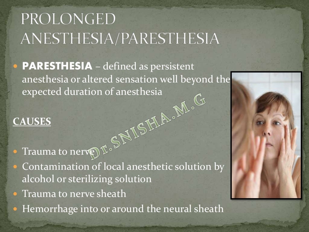 Local complications of Local Anesthesia